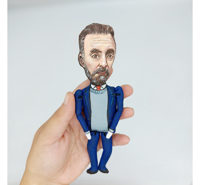 Jordan Peterson figurine, famous Canadian psychologist, author, media commentator