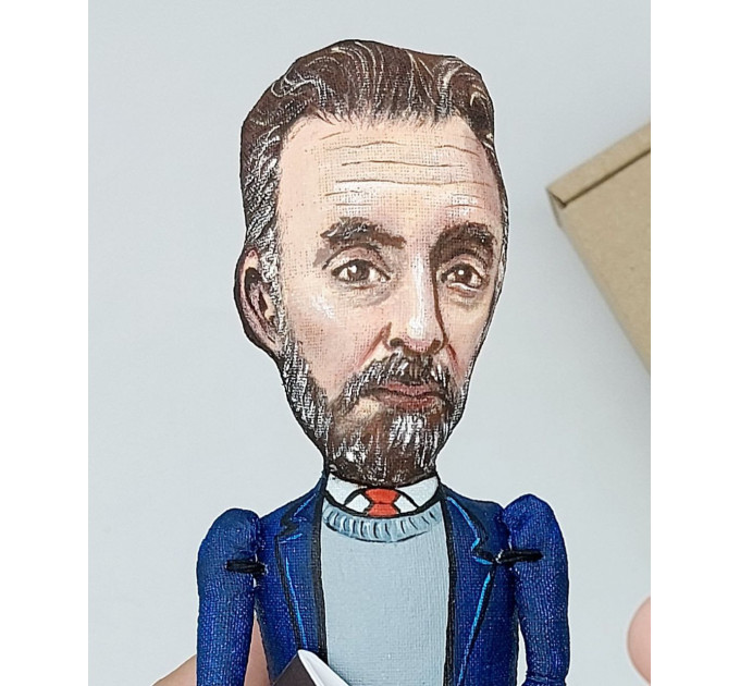 Jordan Peterson figurine, famous Canadian psychologist, author, media commentator