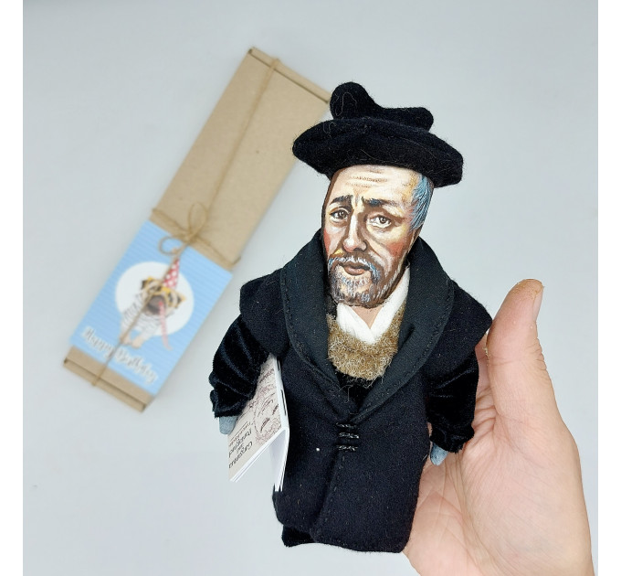 François Rabelais figurine, famous French writer Renaissance, scholar - Gift for writer!