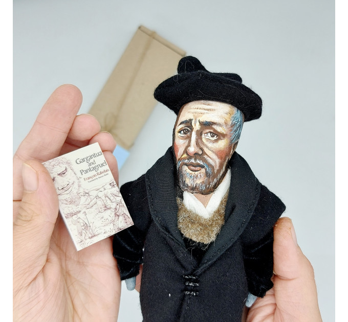 François Rabelais figurine, famous French writer Renaissance, scholar - Gift for writer!