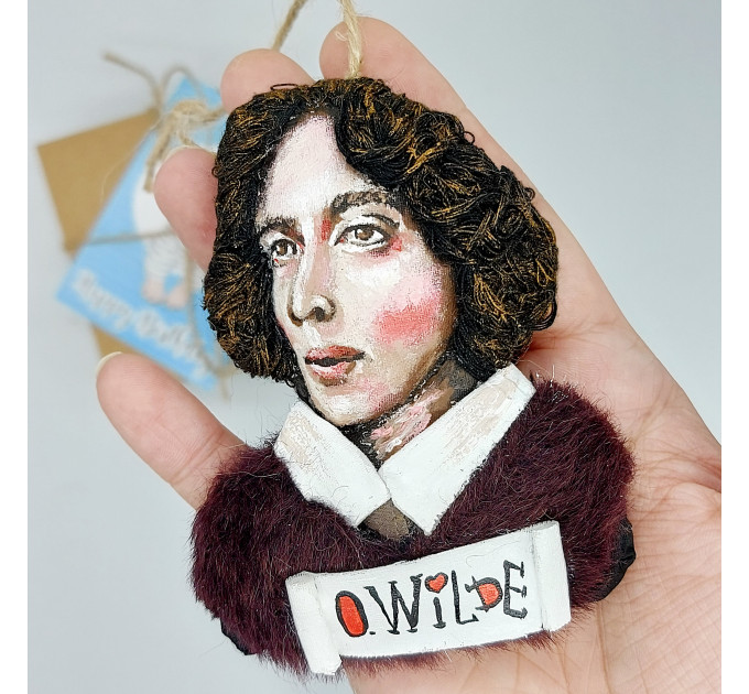 Oscar Wilde Christmas ornament, Librarian gift!