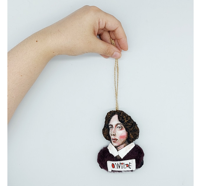 Oscar Wilde Christmas ornament, Librarian gift!