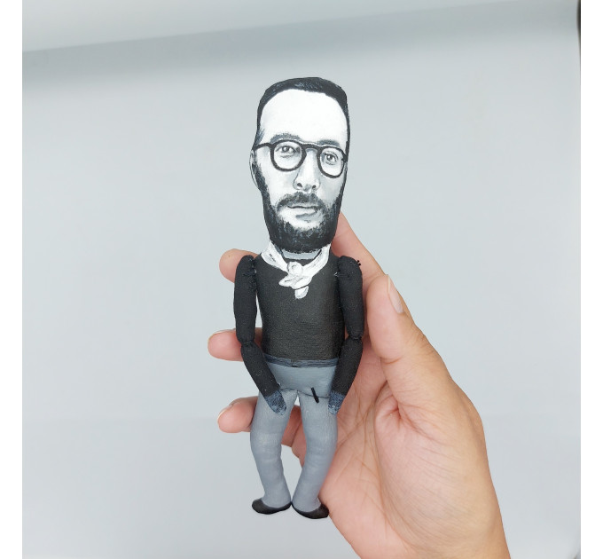Claude Lévi Strauss figurine, French anthropologist "Tristes Tropiques" - Philosophy gift!