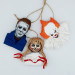 Set 3 Horror Movie ornaments