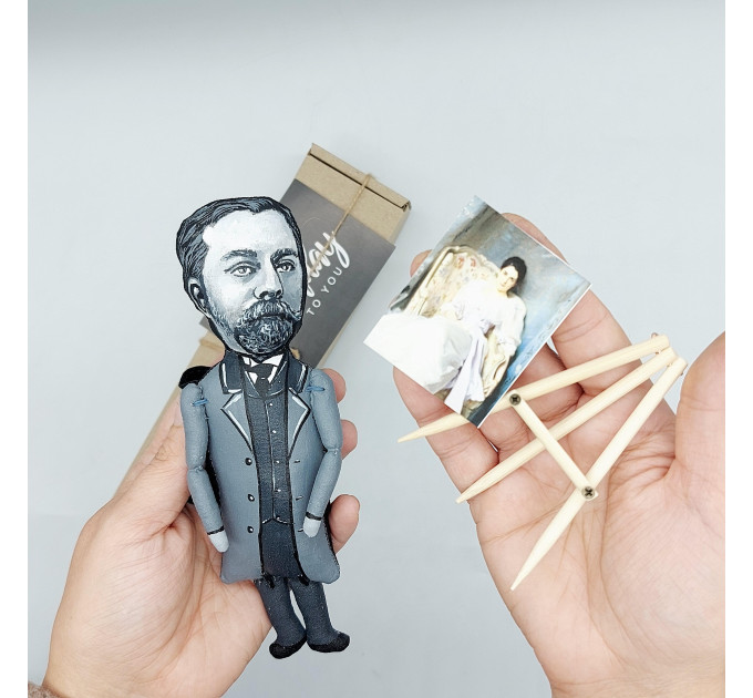 John Singer Sargent figurine, famous American artist - Gift for painter!