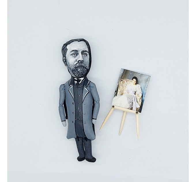 John Singer Sargent figurine, famous American artist - Gift for painter!