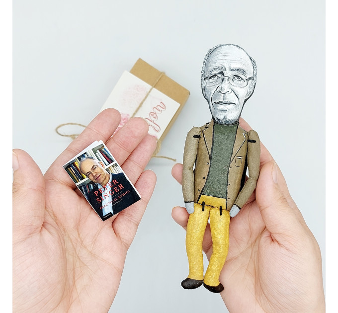 Peter Singer figure, famous Australian moral philosopher - Ethics Professor Gift!