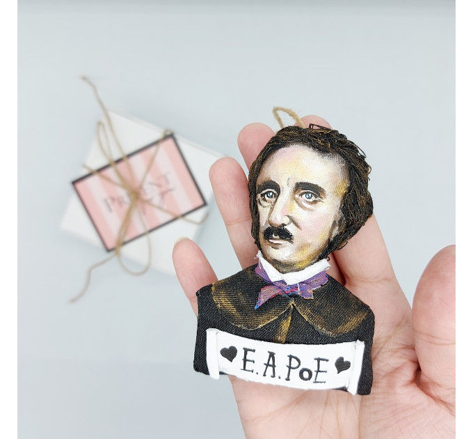 Edgar Allan Poe Gothic Christmas ornament 
