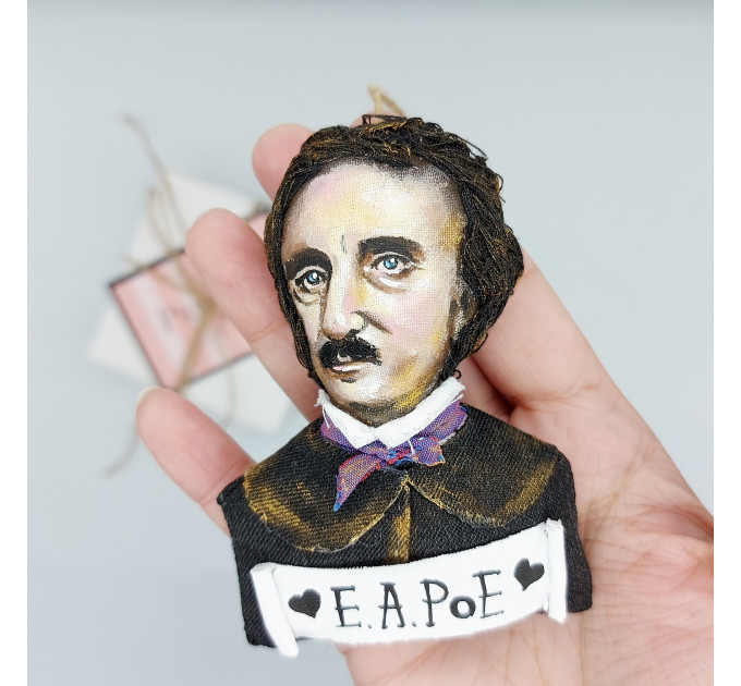Edgar Allan Poe Gothic Christmas ornament 