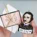 Edgar Allan Poe Gothic Christmas ornament 