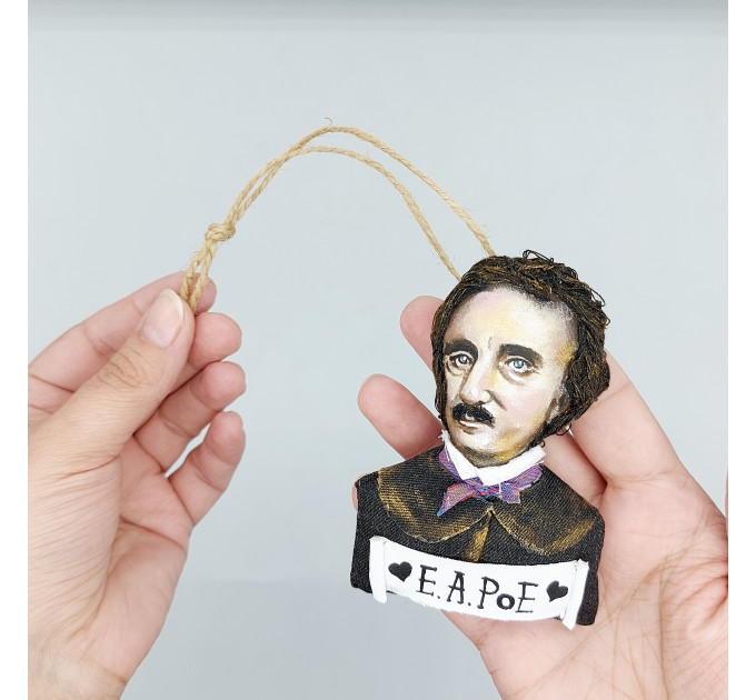 Edgar Allan Poe Gothic Christmas ornament 