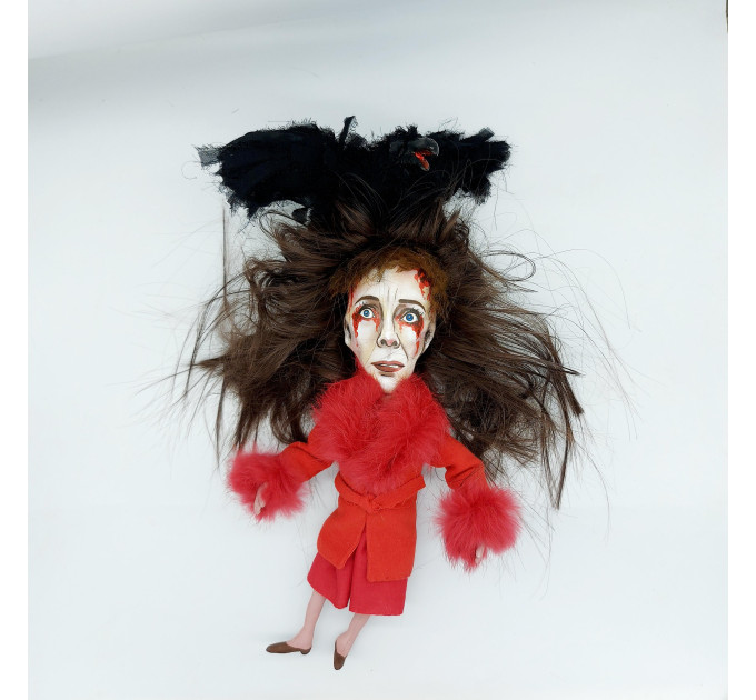 Elisabeth Shepard doll ( the Omen 1976 ) - Halloween decor - MADE TO ORDER
