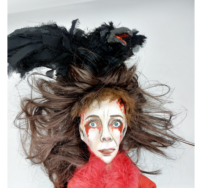 Elisabeth Shepard doll ( the Omen 1976 ) - Halloween decor - MADE TO ORDER