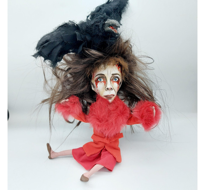 Elisabeth Shepard doll ( the Omen 1976 ) - Halloween decor - MADE TO ORDER