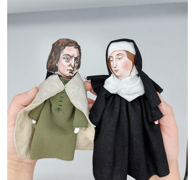 Abelard and Heloise figurines, famous love story art