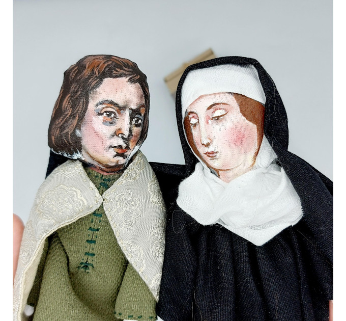 Abelard and Heloise figurines, famous love story art