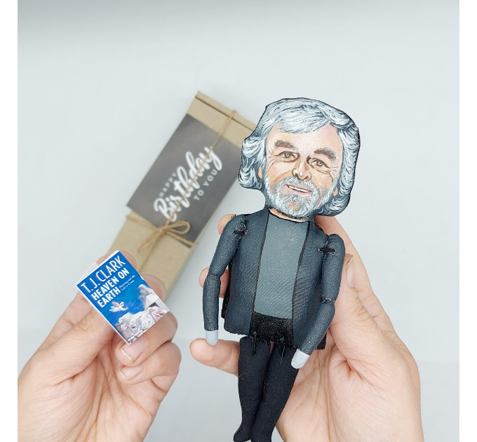 Timothy James Clark figurine, Art historian, writer - Gift for Academic! Library art