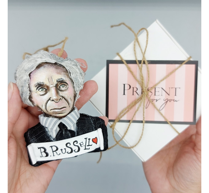 Bertrand Russell Christmas ornament - Literature gift!