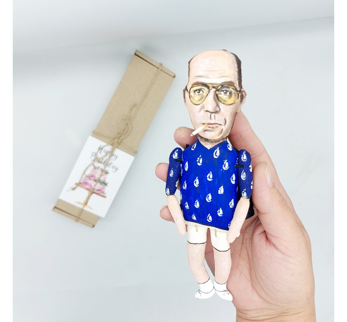 Hunter S Thompson figure, famous American journalist, author - Gift for writer!