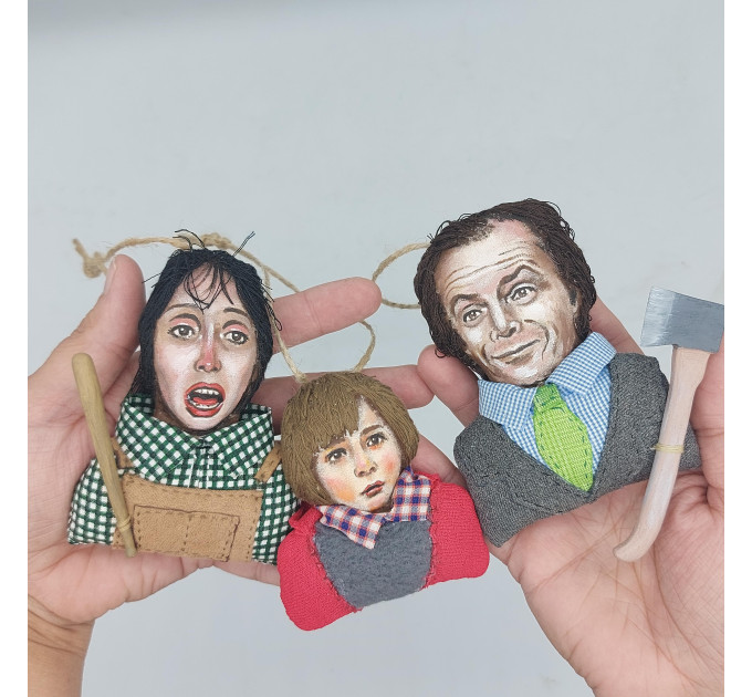The Shining Movie, SET Christmas ornaments - Jack Torrance, Wendy Torrance, Denny Torrance