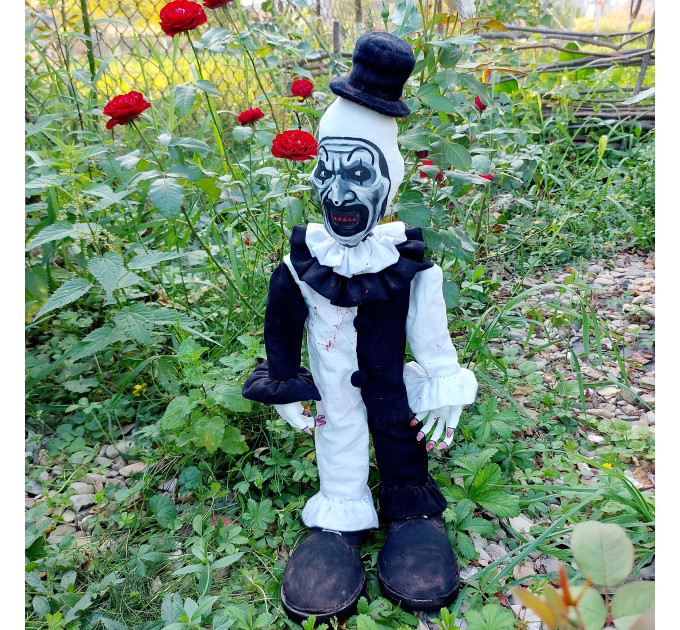 Terrifier Slesher movie killer clown doll 22.8 inshes ( 55 cm ), Halloween decoration