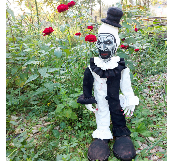 Terrifier Slesher movie killer clown doll 22.8 inshes ( 55 cm ), Halloween decoration