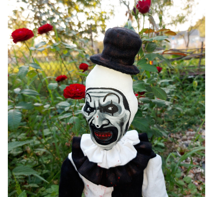Terrifier Slesher movie killer clown doll 22.8 inshes ( 55 cm ), Halloween decoration
