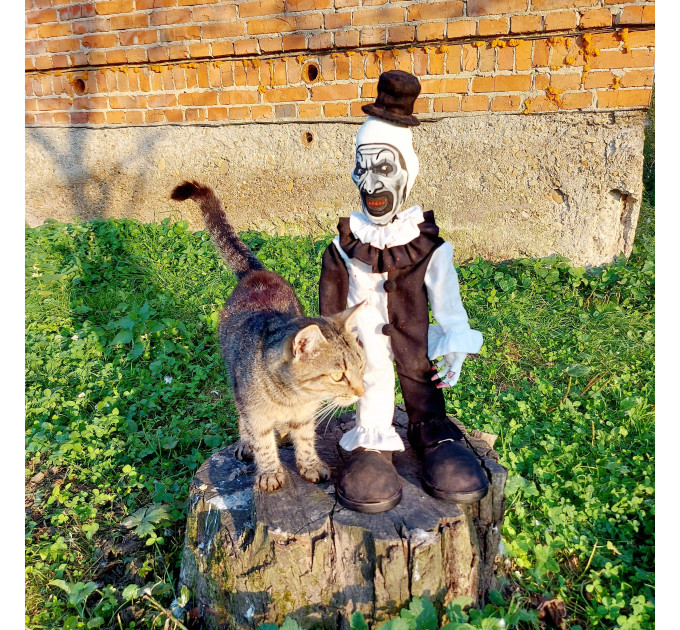 Terrifier Slesher movie killer clown doll 22.8 inshes ( 55 cm ), Halloween decoration