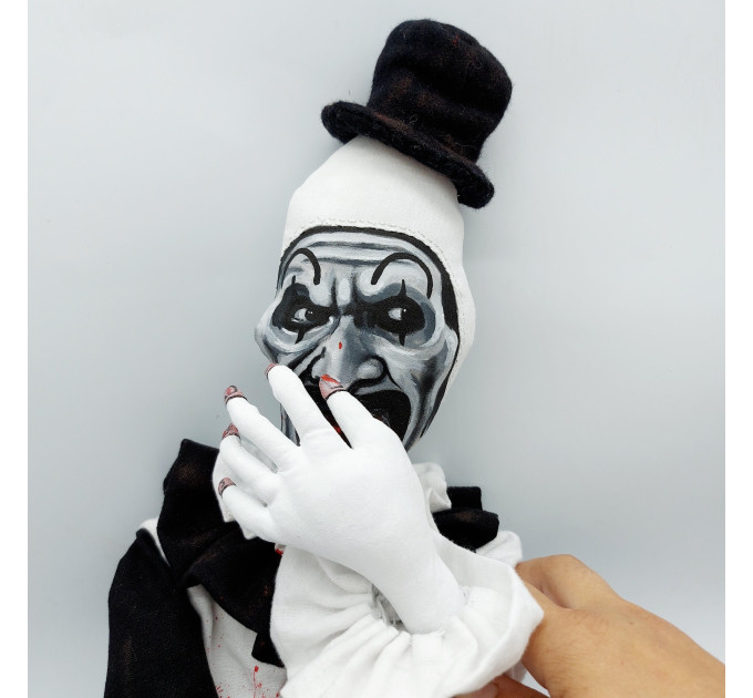 Terrifier Slesher movie killer clown doll 22.8 inshes ( 55 cm ), Halloween decoration