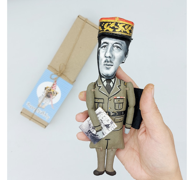 Charles de Gaulle figure, famous President of France, French military officer, statesman, History teacher gift!