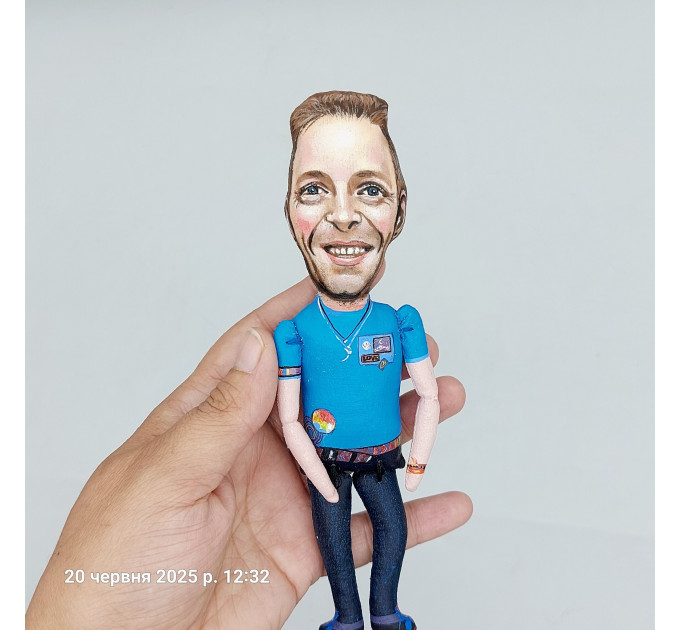 Chris Martin singer figure, Coldplay band - Collectible doll