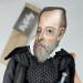 Miguel de Cervantes figure, Spanish writer, author novel Don Quixote - Book lover gift!
