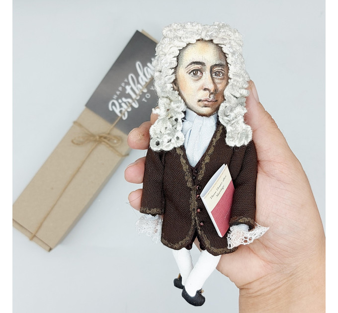 Alexander Pope figure, English poet, satirist of the Enlightenment era - Gift for book lovers!