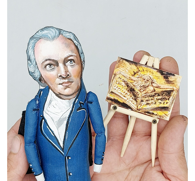William Blake figure, English poet, painter the Romantic Age - Gift for painter!