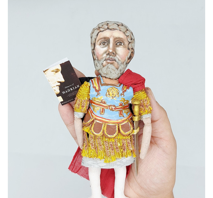 Hadrian Roman emperor figurine - Roman Empire history art - Collectible doll