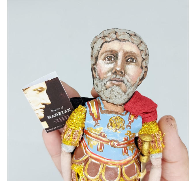 Hadrian Roman emperor figurine - Roman Empire history art - Collectible doll