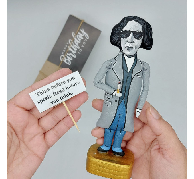 Fran Lebowitz figurine, American author, public speaker, actor - Gift for writers! Collectible art
