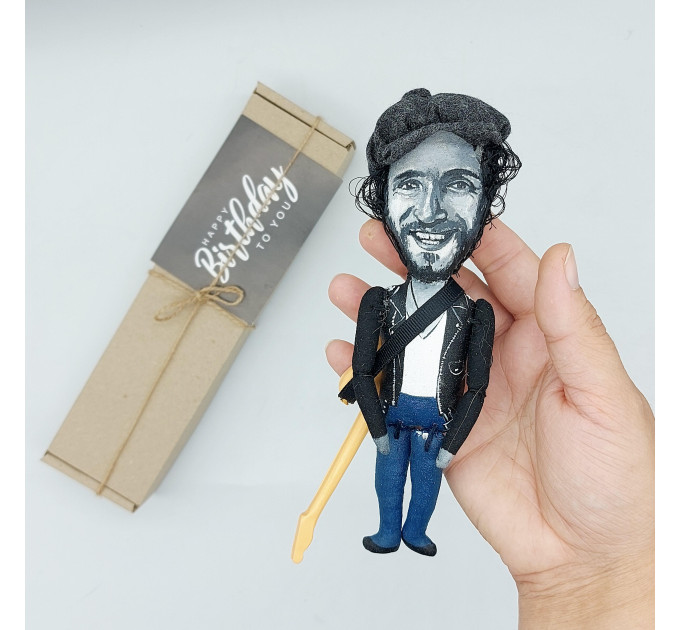 Bruce Springsteen figurine, American singer, guitarist - Music room decor