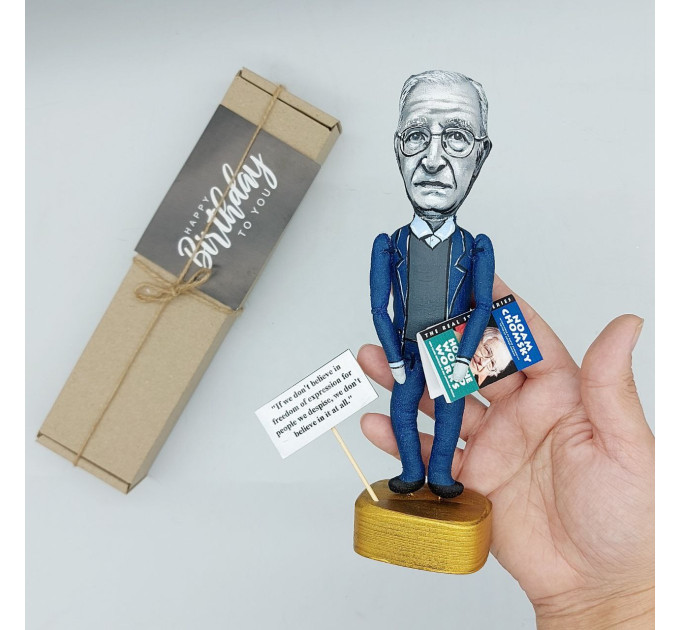 Noam Chomsky figurine, American professor, linguist - Academic gift! Literary decor