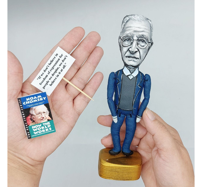 Noam Chomsky figurine, American professor, linguist - Academic gift! Literary decor