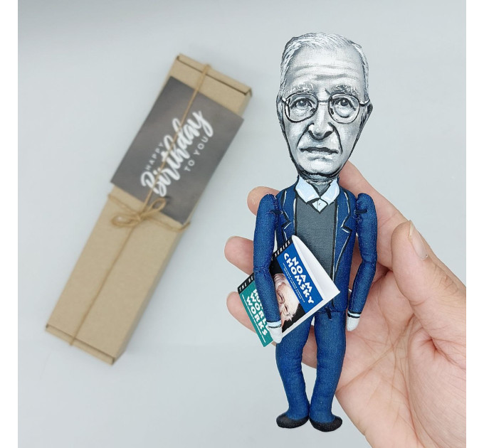 Noam Chomsky figurine, American professor, linguist - Academic gift! Literary decor