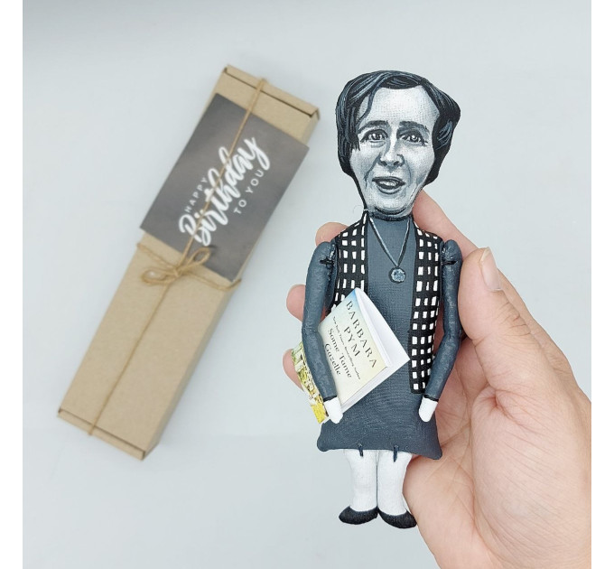 Barbara Pym figurine, English novelist, author Excellent Women - Literary art, Book lover gift!