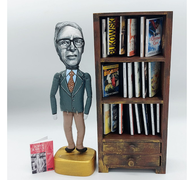 John Rawls figurine, American moral, legal, political philosopher - Unique philosophy gift!