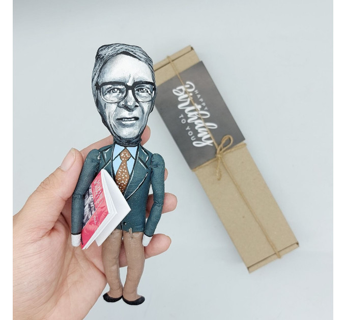 John Rawls figurine, American moral, legal, political philosopher - Unique philosophy gift!