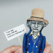 Richard Brautigan figurine, American novelist, poet Counterculture - Unique writer gift!