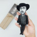 Fernando Pessoa figurine, Portuguese poet, writer, literary critic - Bookish art