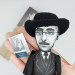 Fernando Pessoa figurine, Portuguese poet, writer, literary critic - Bookish art