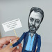 Christopher Hitchens figurine, famous  author and journalist - one of the "Four Horsemen" of New Atheism