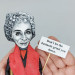 Margaret Atwood literary figurine, Canadian novelist, poet - Reader gift!