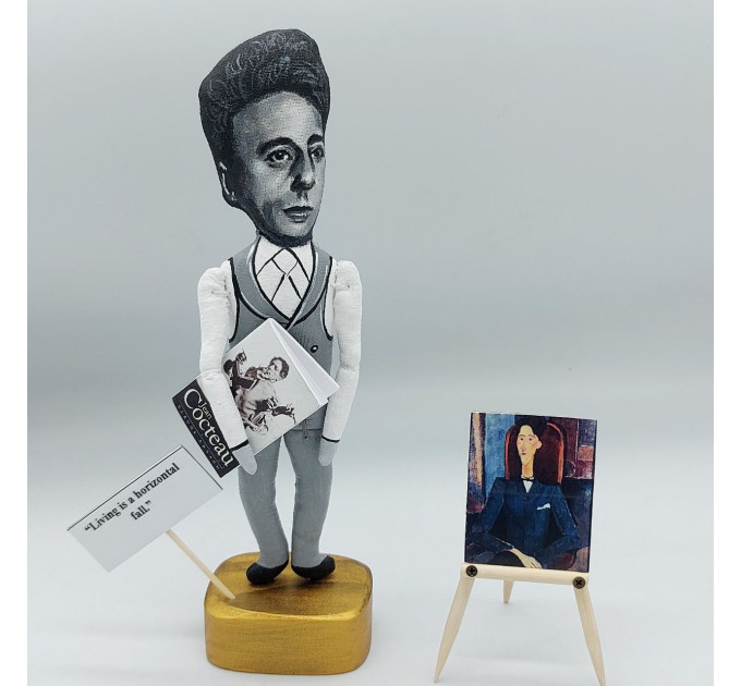 Jean Cocteau figurine, famous French poet, designer, film director, visual artist - Art lovers and collectors gift!